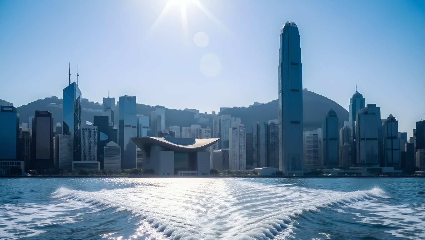 香港维多利亚港天际线